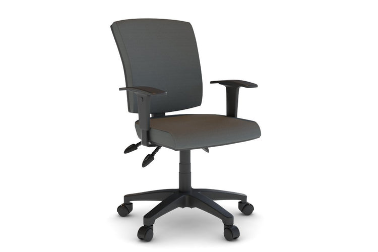 Heron Ergonomic Chair - Fabric Back Jasonl grey black height adjustable