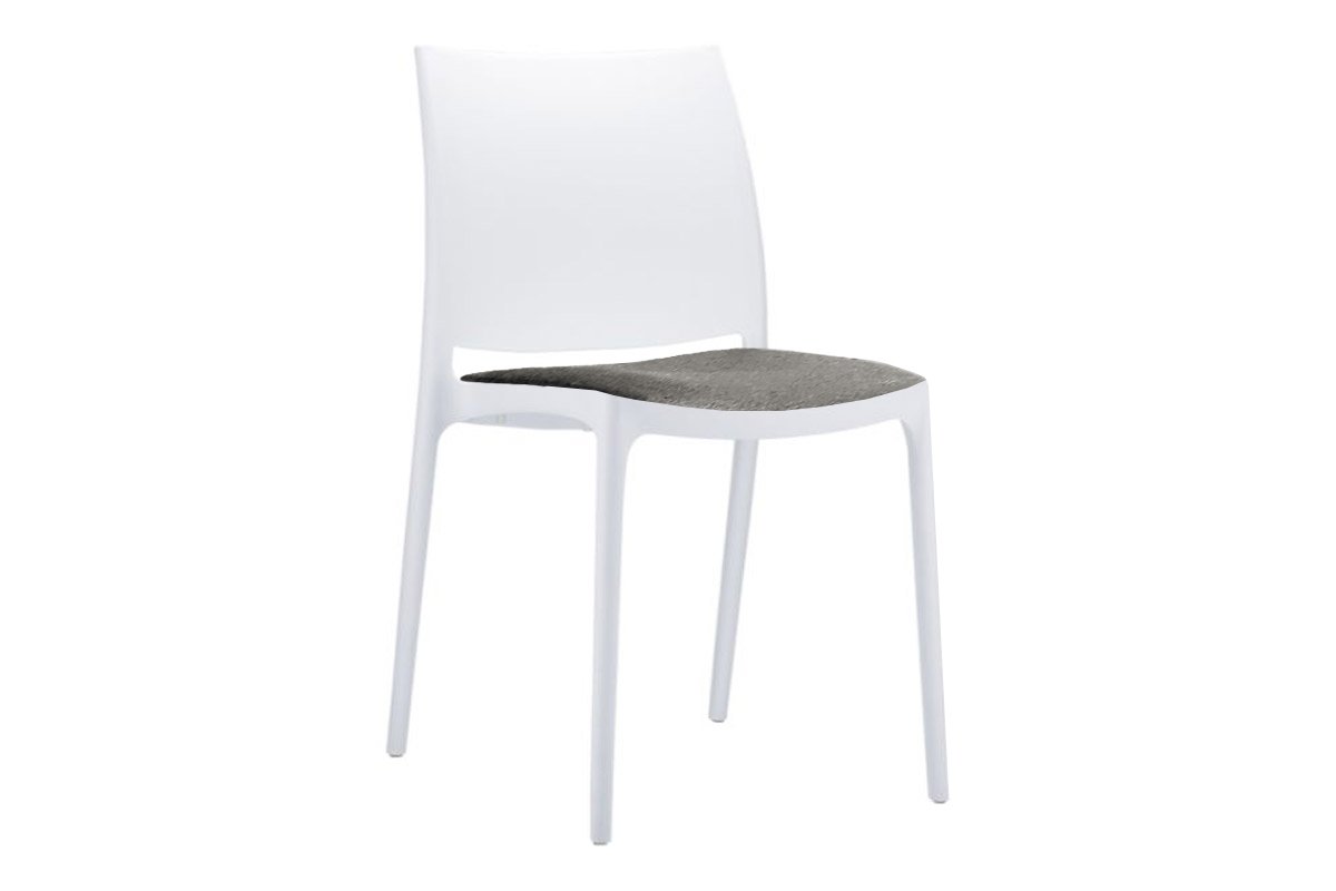 Hospitality Plus Commercial Maya Chair-white anthracite cushion