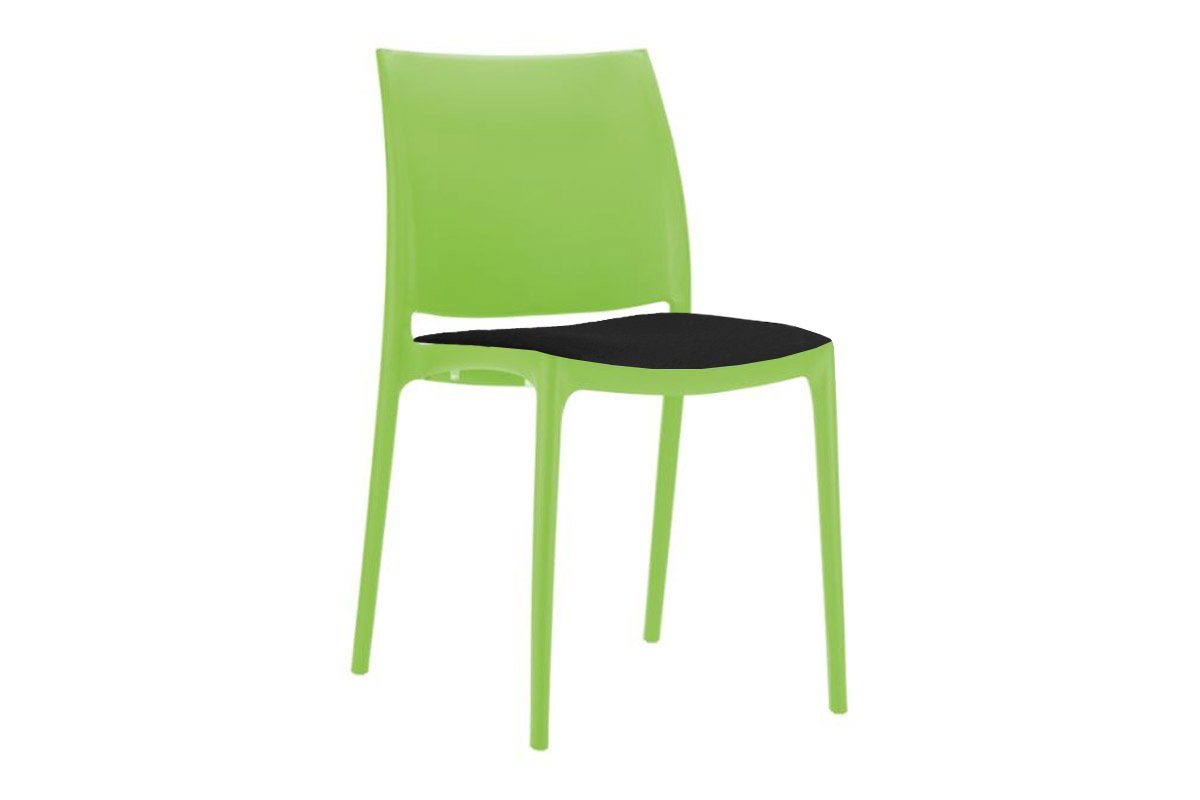 Hospitality Plus Commercial Maya Chair-green black cushion