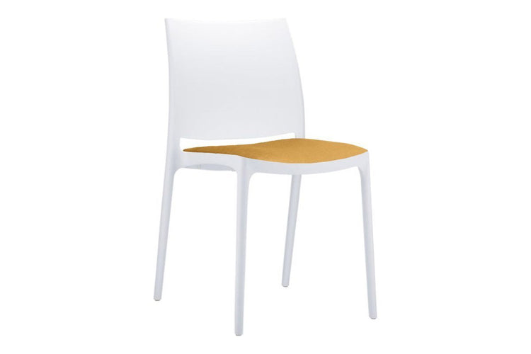 Hospitality Plus Commercial Maya Chair Hospitality Plus white orange cushion 