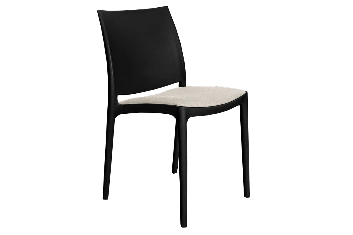 Hospitality Plus Commercial Maya Chair-black taupe cushion