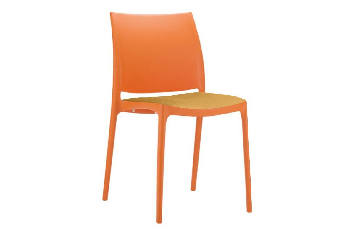 Hospitality Plus Commercial Maya Chair-orange orange cushion