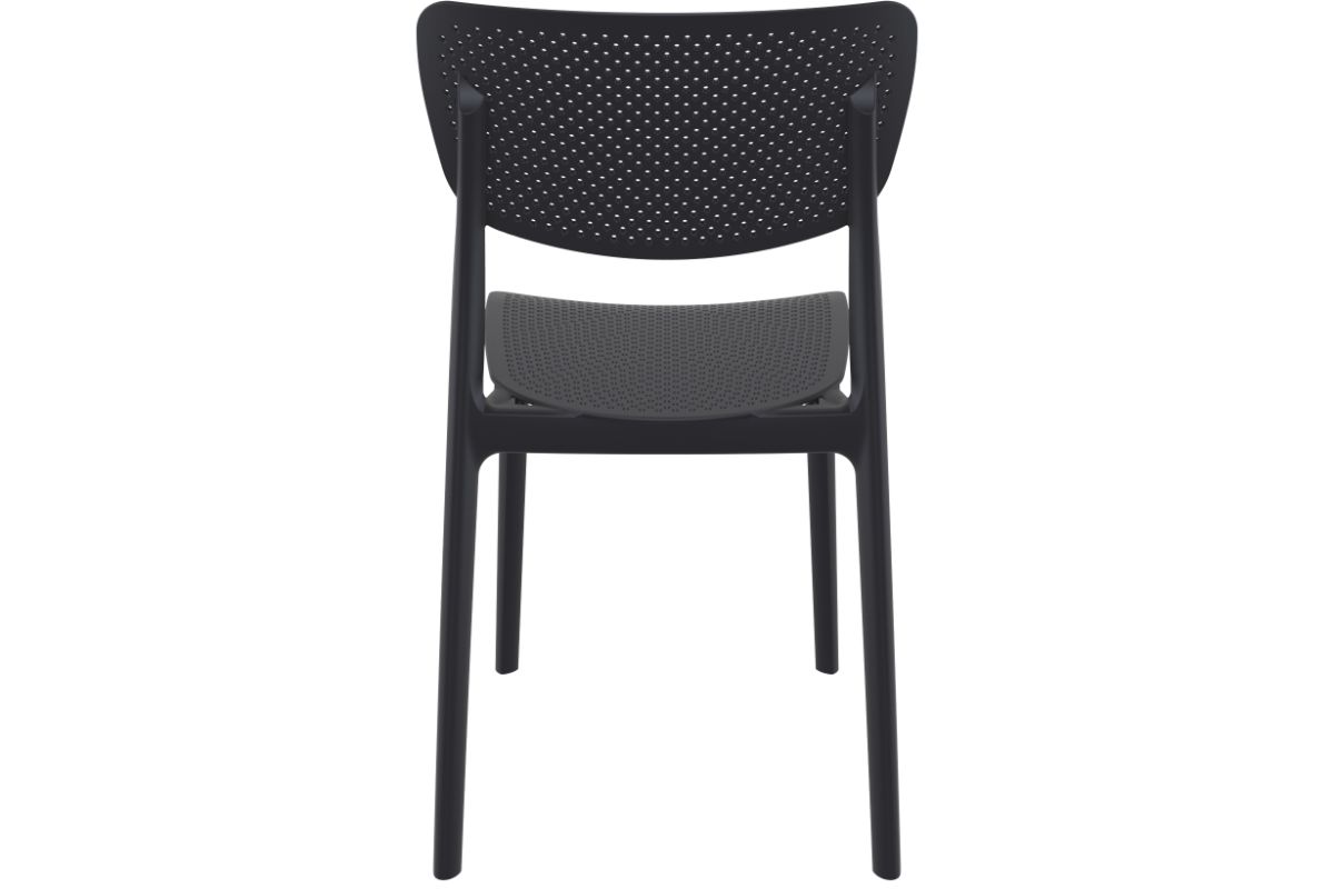 Hospitality Plus Lucy Dining Chair - Stackable Outdoor/Indoor Chair-olive green orange cushion