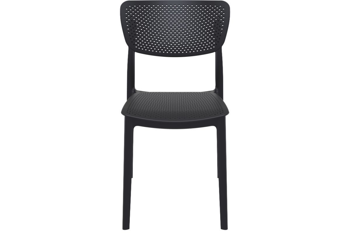 Hospitality Plus Lucy Dining Chair - Stackable Outdoor/Indoor Chair-olive green orange cushion