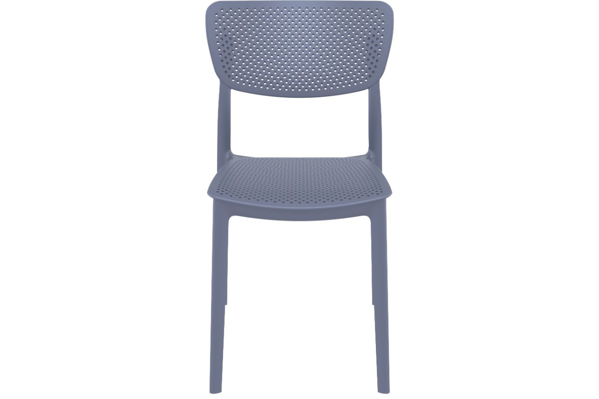 Hospitality Plus Lucy Dining Chair - Stackable Outdoor/Indoor Chair-olive green orange cushion