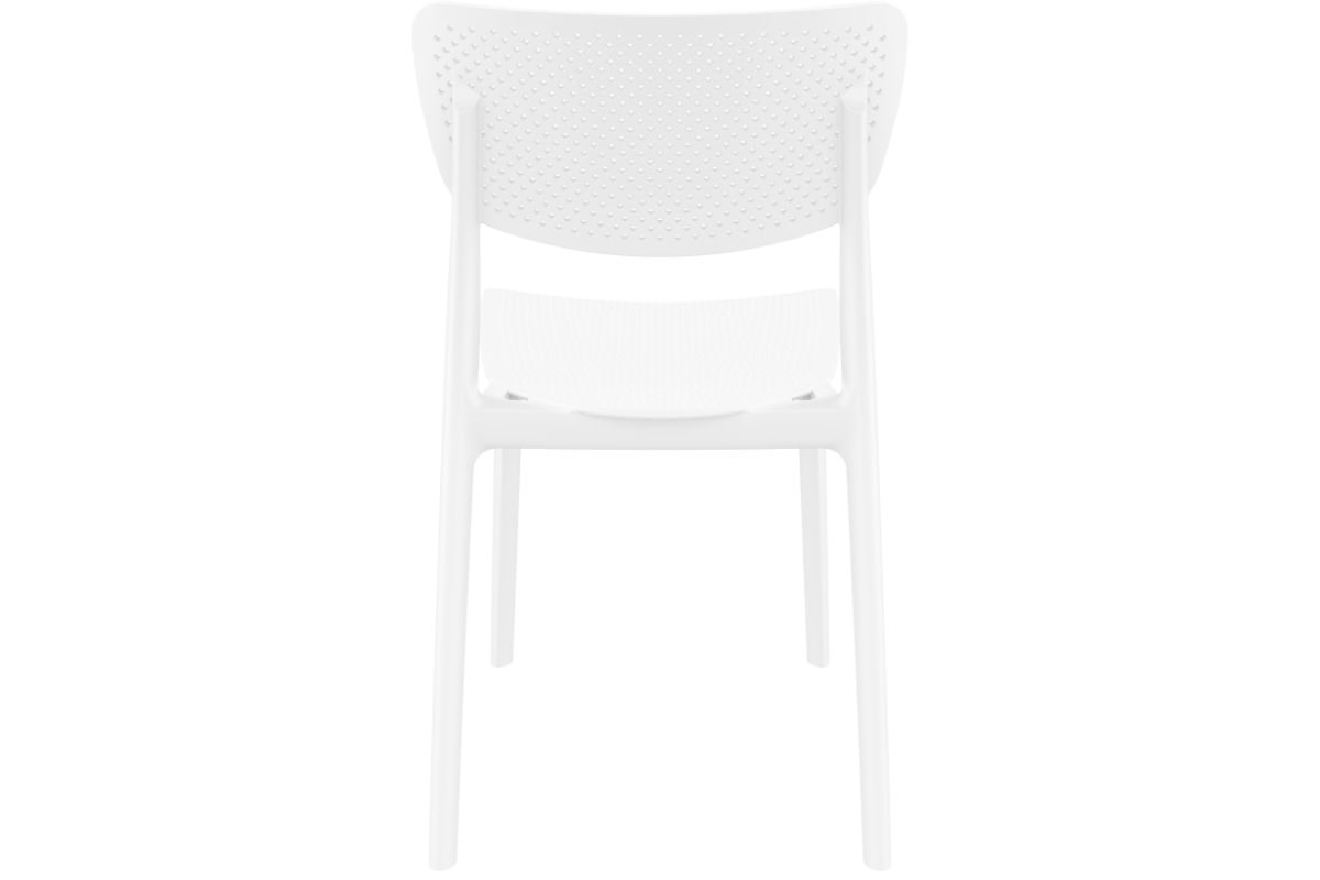 Hospitality Plus Lucy Dining Chair - Stackable Outdoor/Indoor Chair-olive green orange cushion