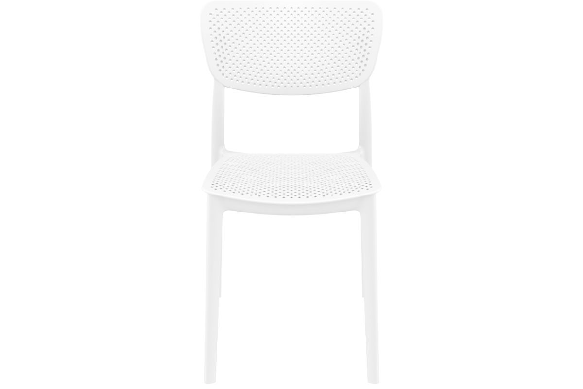 Hospitality Plus Lucy Dining Chair - Stackable Outdoor/Indoor Chair-olive green orange cushion