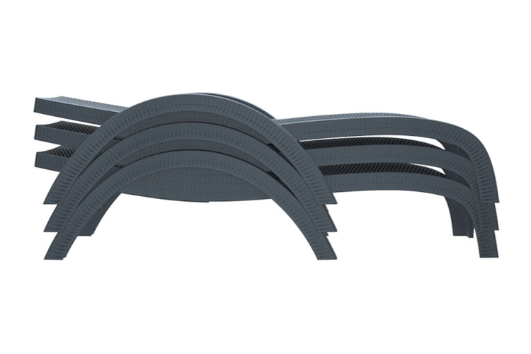 Hospitality Plus Relaxed Sun Lounger - UV-stabilised and Weather-proof Hospitality Plus