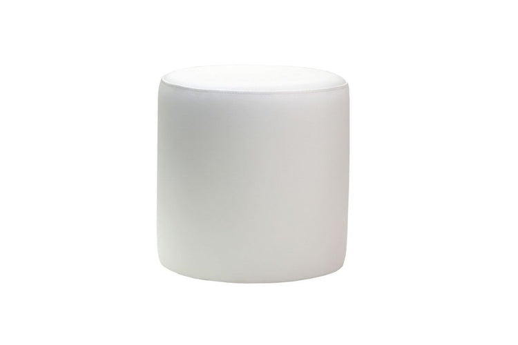 Hospitality Plus Round Ottoman Hospitality Plus white