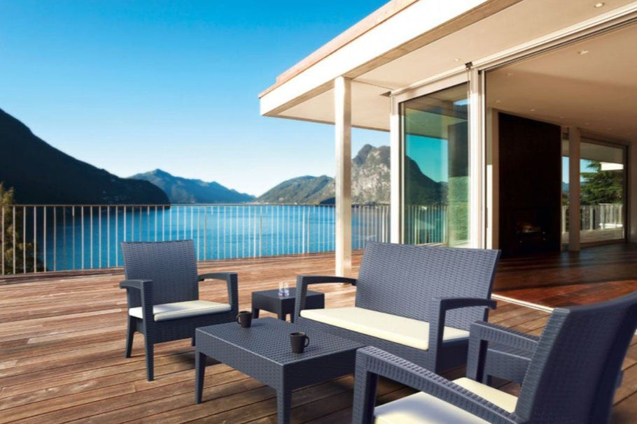 Environmental image of Hospitality Plus Tequila Lounge Sofa - Stackable Outdoor Chair