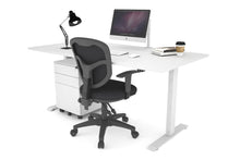  - Just Right Height Adjustable Desk [1600L x 800W with Cable Scallop] - 1