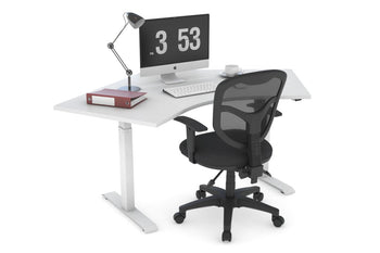 - Just Right Height Adjustable Single Person 120 Degree Workstation - 1