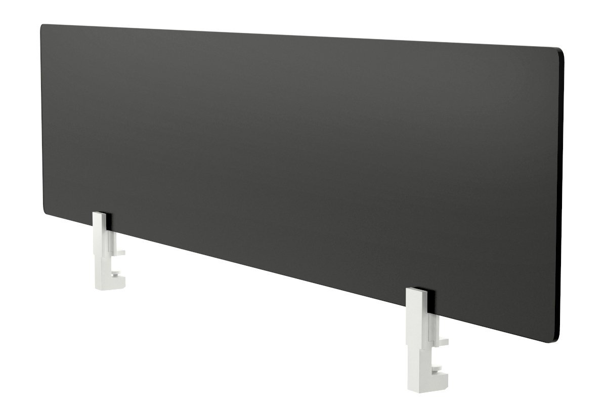 Lean Perspex Screen 400H x 1500W - White Bracket-black