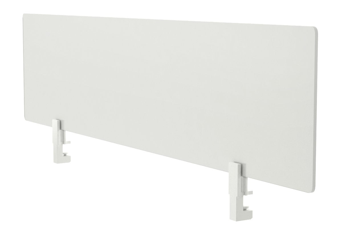 Lean Perspex Screen 400H x 1500W - White Bracket-white