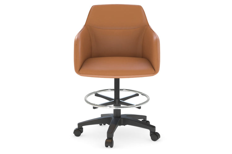 Mcduck Drafting Office Chair - Swivel and Tilt Jasonl PU brown 