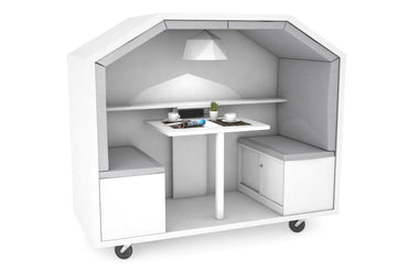 Mobile Meeting Pod Jasonl grey fabric