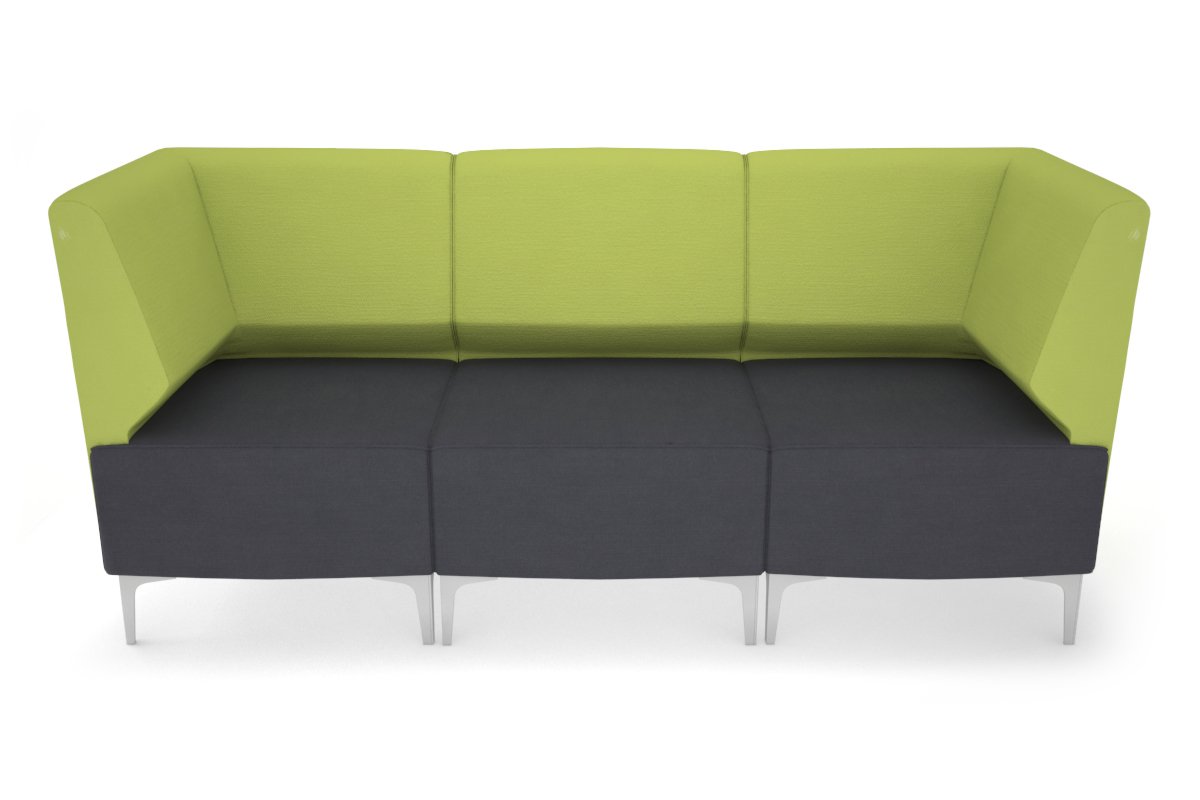 Mondo 3 Seater Corner Lounge-chrome light green