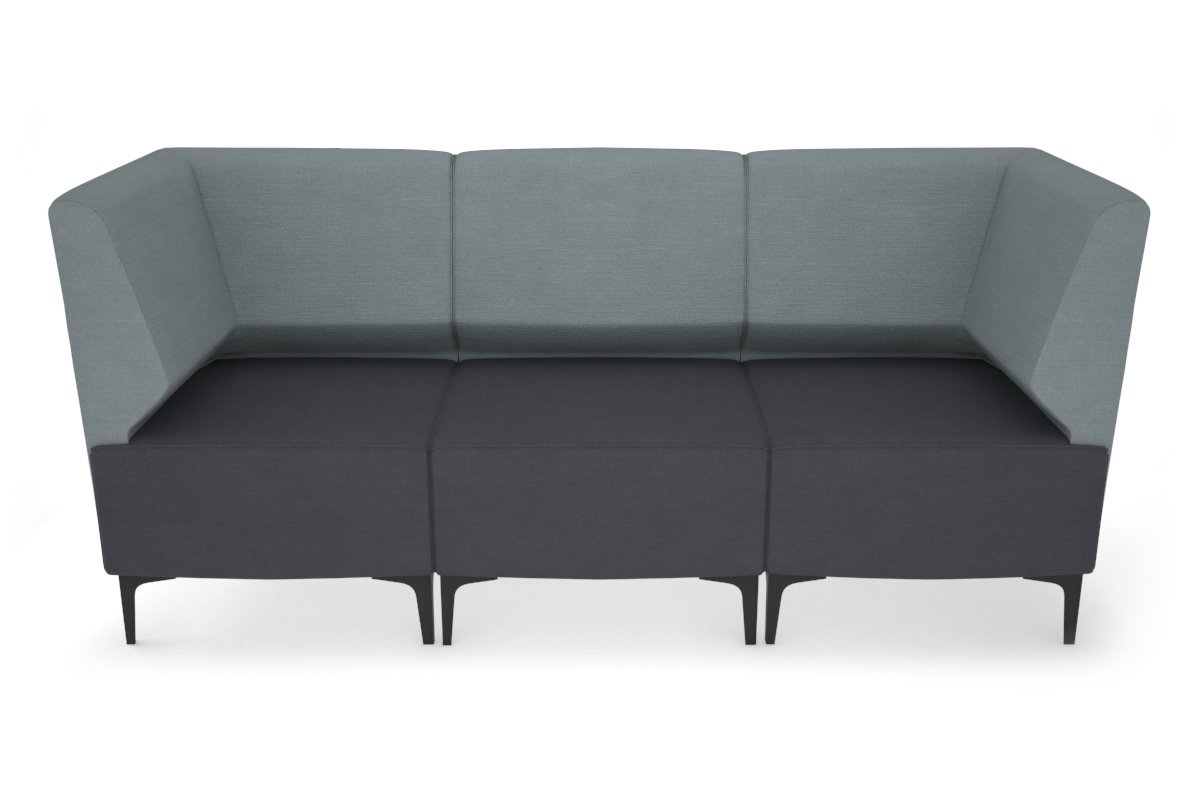 Mondo 3 Seater Corner Lounge-black light blue