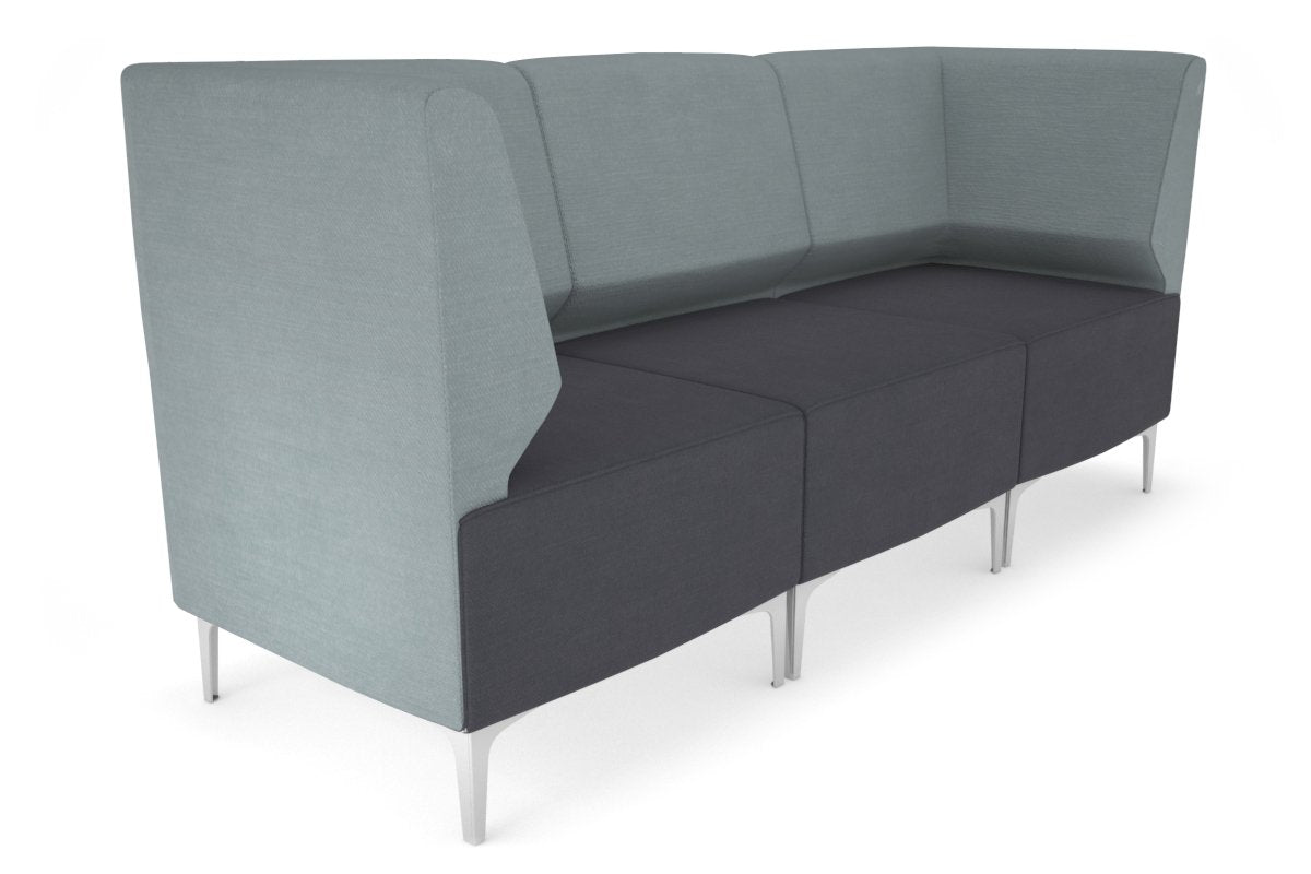 Mondo 3 Seater Corner Lounge-chrome light blue