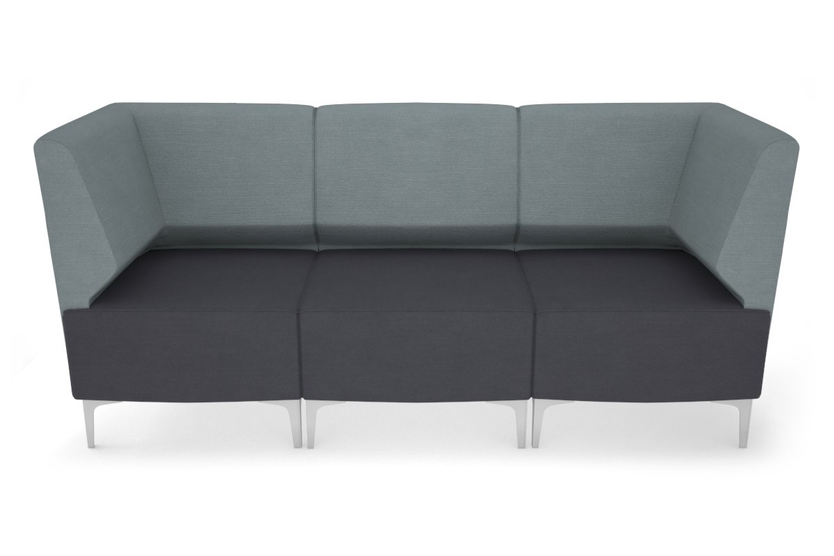 Mondo 3 Seater Corner Lounge-chrome light blue