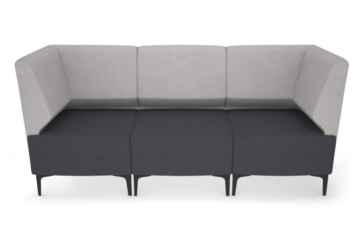 Mondo 3 Seater Corner Lounge-black light grey