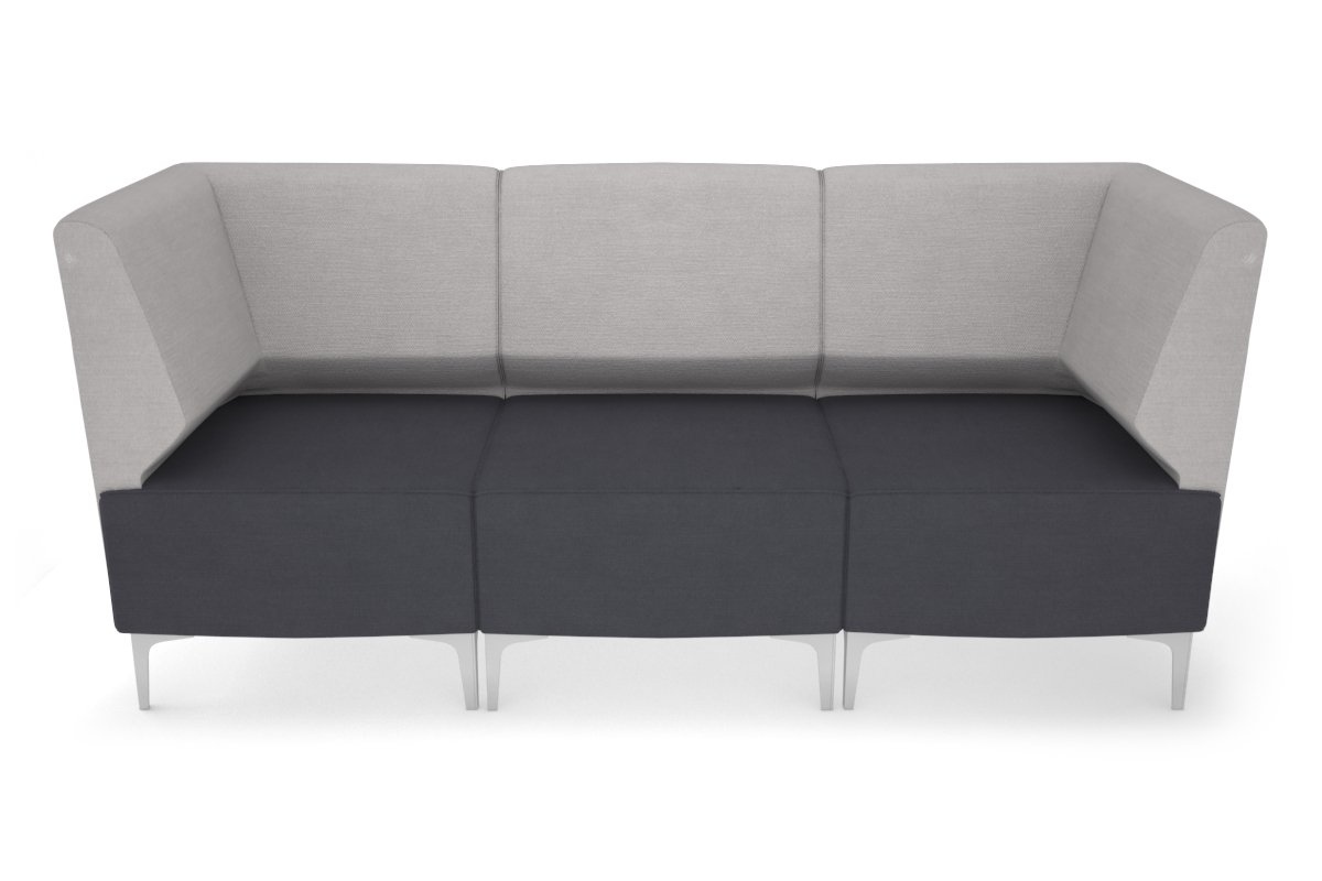 Mondo 3 Seater Corner Lounge-chrome light grey