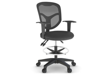 Plover Ergonomic Drafting Chair Jasonl black black height adjustable