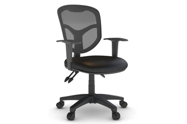 Plover Ergonomic Mesh Back Synthetic Leather Seat Jasonl black height adjustable