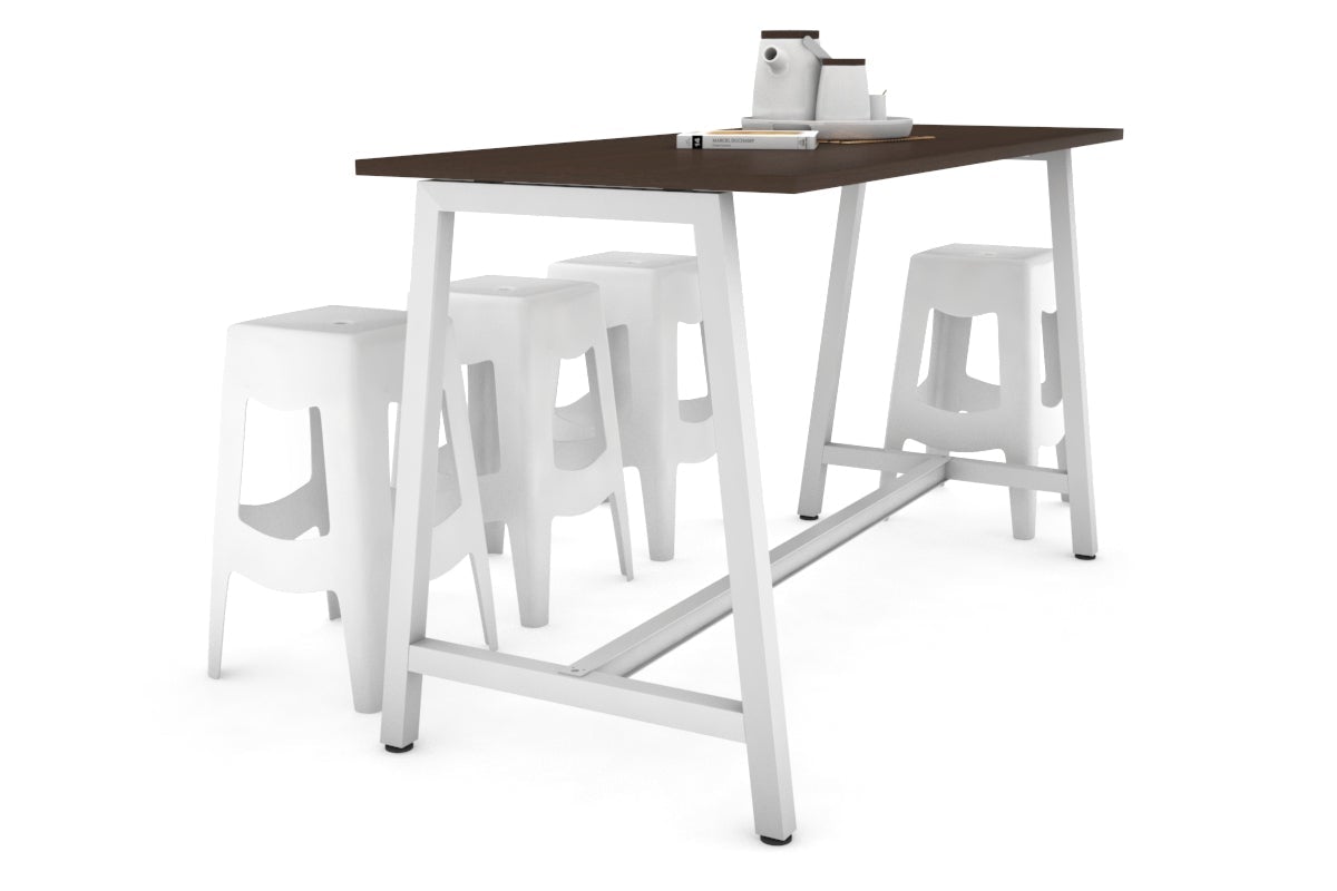 Quadro A Legs Counter Table - 925H [1600L x 700W] Jasonl white leg wenge none