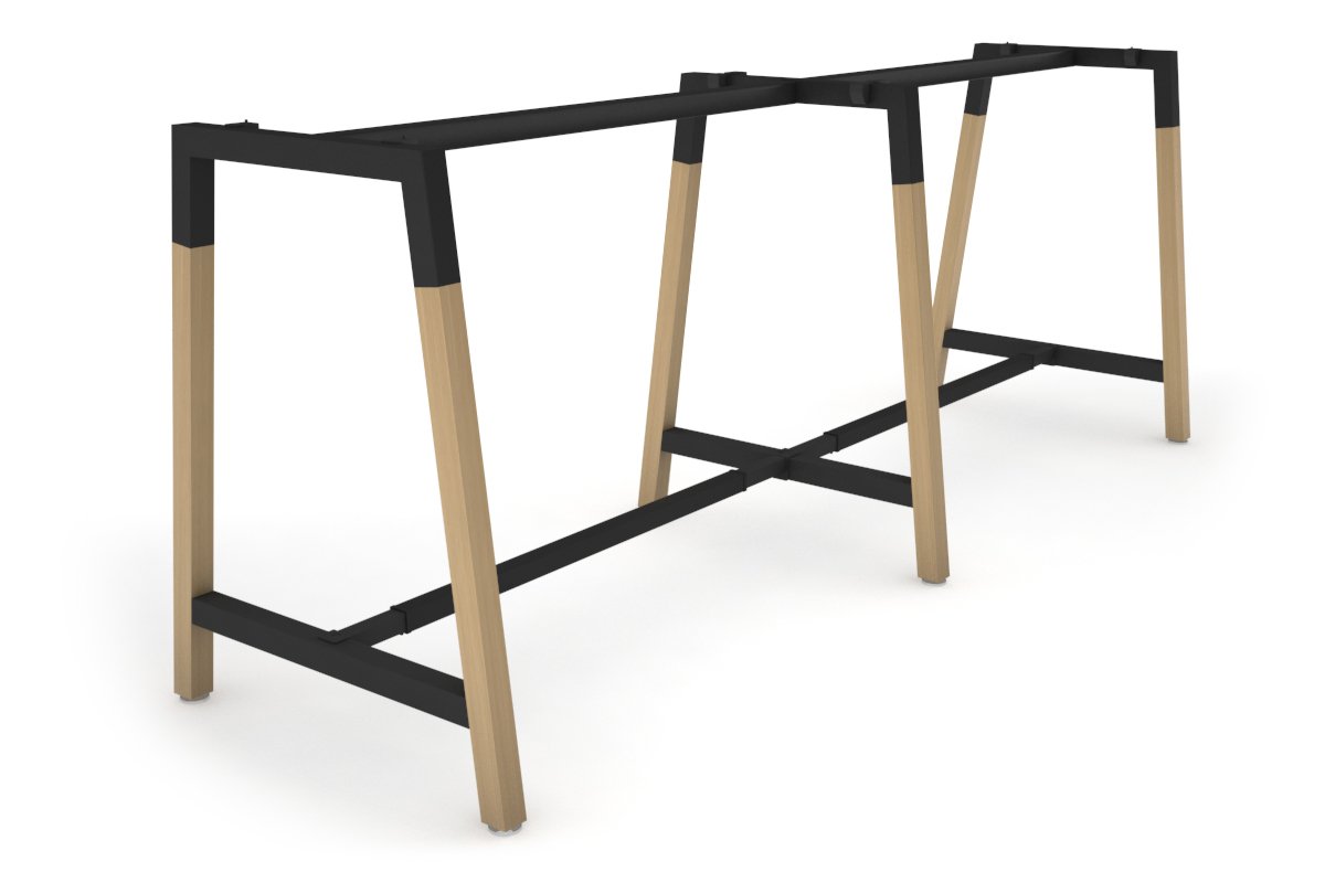 Quadro Dry Bar Table Frame Wood A Legs [2400L x 1200W] Jasonl black cross beam none 