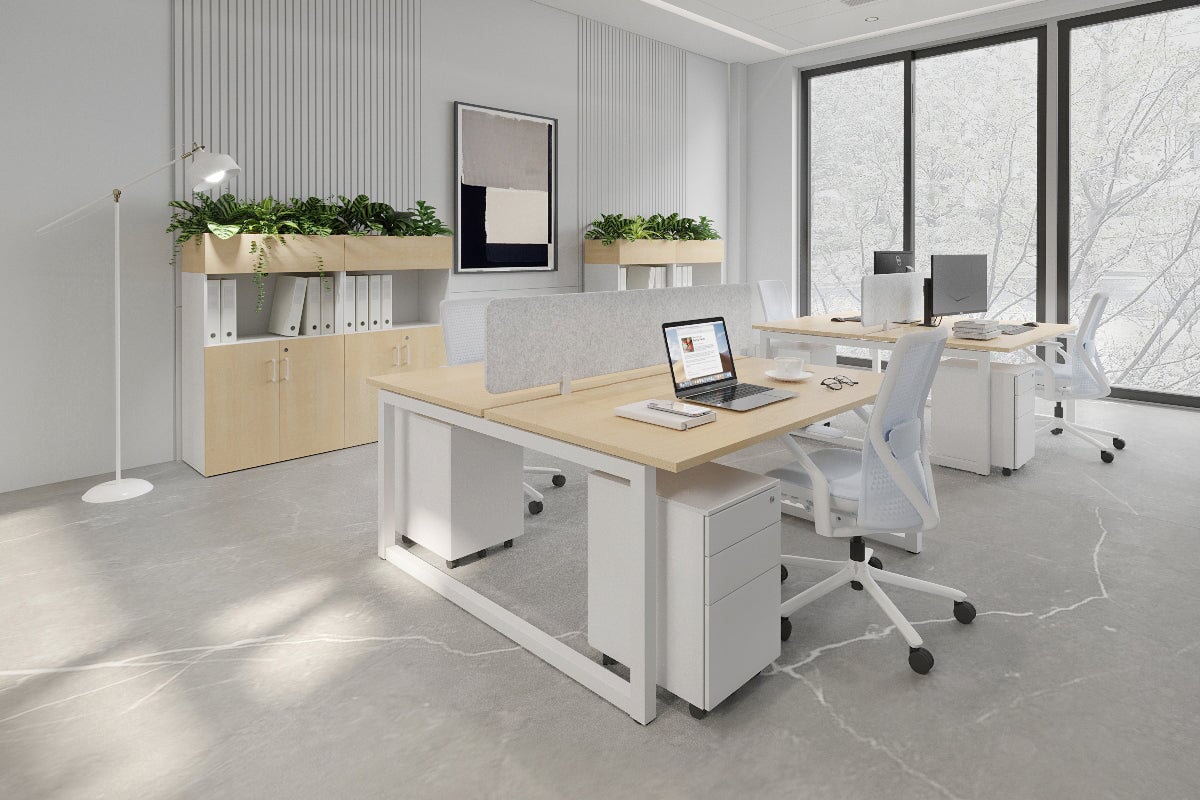 Quadro Loop Leg 2 Person Office Workstations [1600L x 700W] Jasonl 