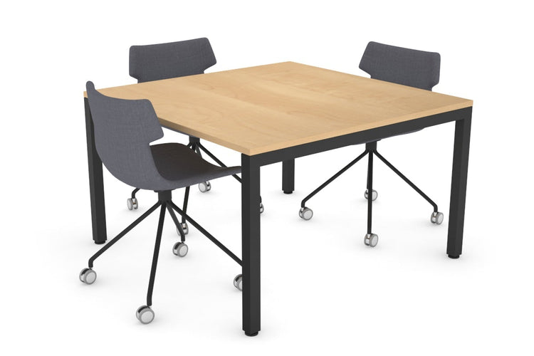 Quadro Square Leg Modern Boardroom Table [1200L x 1200W] Jasonl black leg maple 
