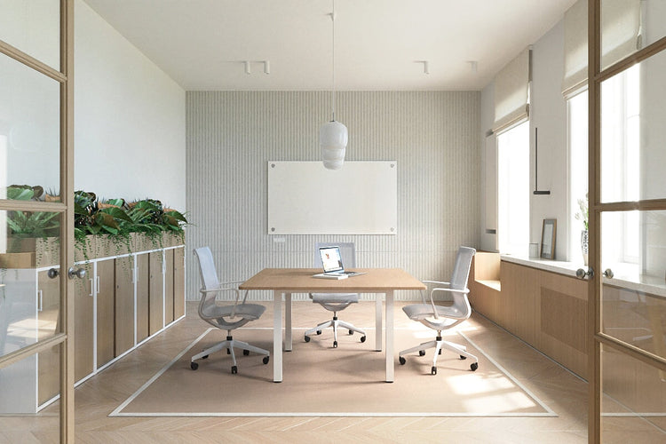 Quadro Square Leg Modern Boardroom Table - Rounded Corners [1100L x 1100W] Jasonl 