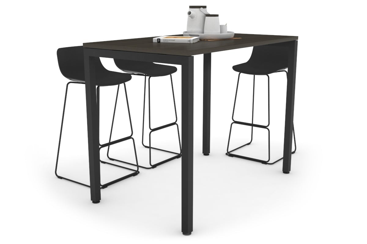 Quadro Square Legs Counter Table [1400L x 700W] Jasonl black leg dark oak 