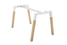  - Quadro Wood A Leg Table Frame [White Cross Beam] - 1