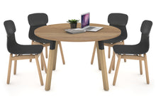  - Quadro Wood Single Leg Round Table [1000 mm] - 1