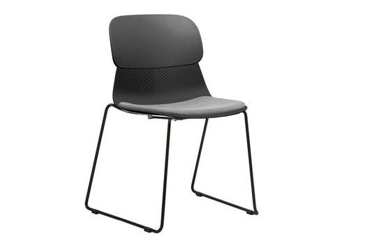 Sammy Chair - Sled Base Jasonl black with pad 