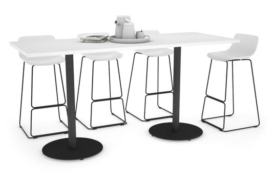 Sapphire Counter Table - Disc Base [1600L x 800W] Jasonl 450mm black base white 