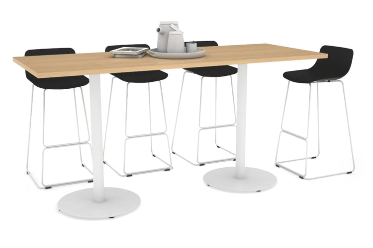 Sapphire Counter Table - Disc Base [1800L x 800W] Jasonl 450mm white base maple 