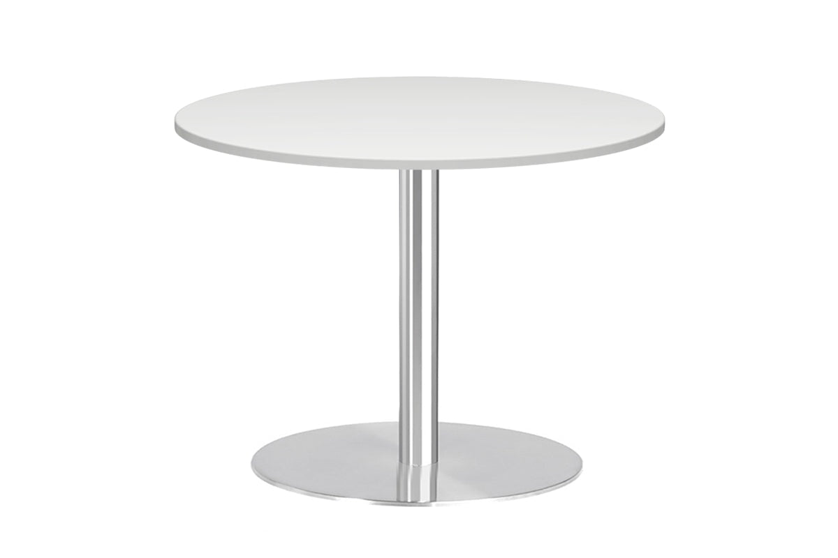Sapphire Round Cafe Table Disc Base - Stainless Steel [700 MM] Jasonl white 