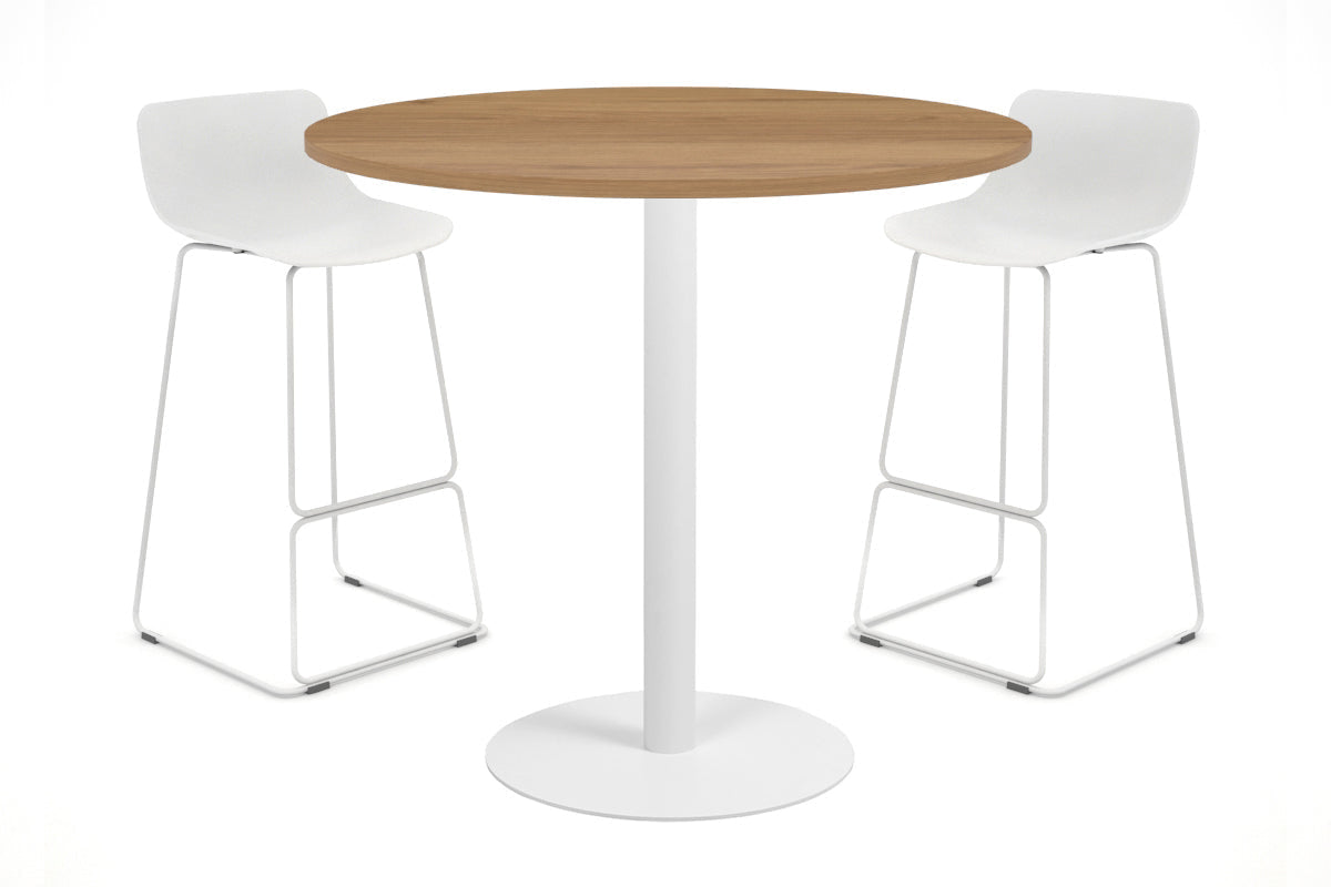 Sapphire Tall Round Bar Counter Table - Disc Base [800 mm] Jasonl 540mm white base salvage oak 