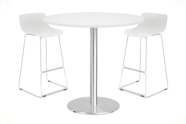 Sapphire Tall Round Bar Counter Table - Disc Base [800 mm] Jasonl 540mm stainless steel base white 