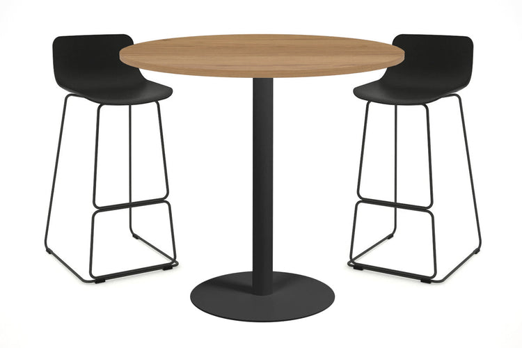Sapphire Tall Round Bar Counter Table - Disc Base [800 mm] Jasonl 540mm black base salvage oak 