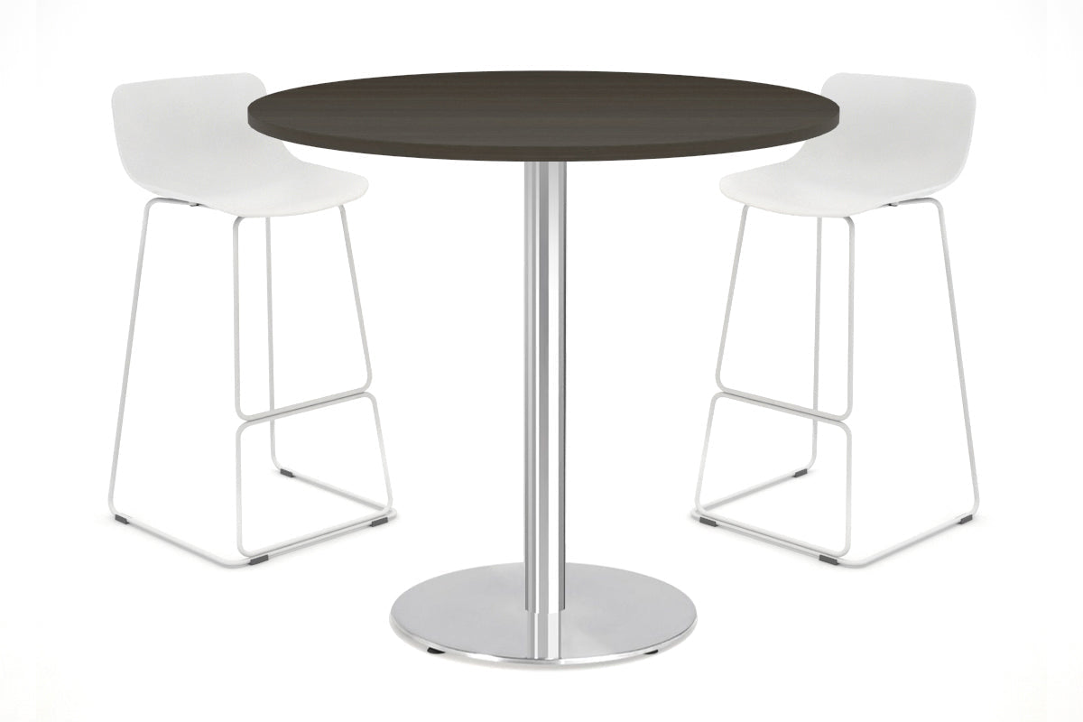 Sapphire Tall Round Bar Counter Table - Disc Base [800 mm] Jasonl 540mm stainless steel base dark oak 