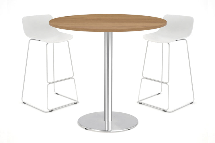 Sapphire Tall Round Bar Counter Table - Disc Base [800 mm] Jasonl 540mm stainless steel base salvage oak 