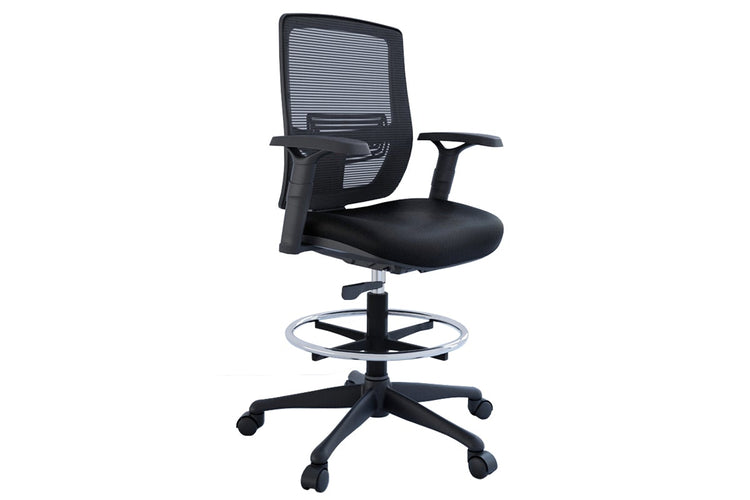 Shrike Sit Stand Mesh Drafting and Lab Chair Jasonl black 