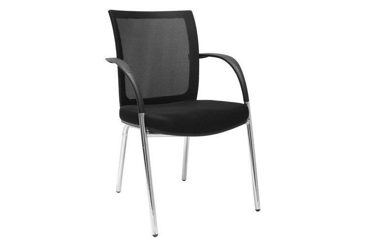 Sonic Galah Mesh Back Visitor Chair - 4 Leg Chrome Sonic black 