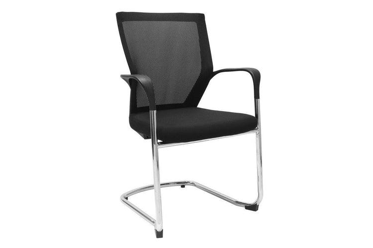 Sonic Galah Mesh Back Visitor Chair Chrome Cantilever Sonic black