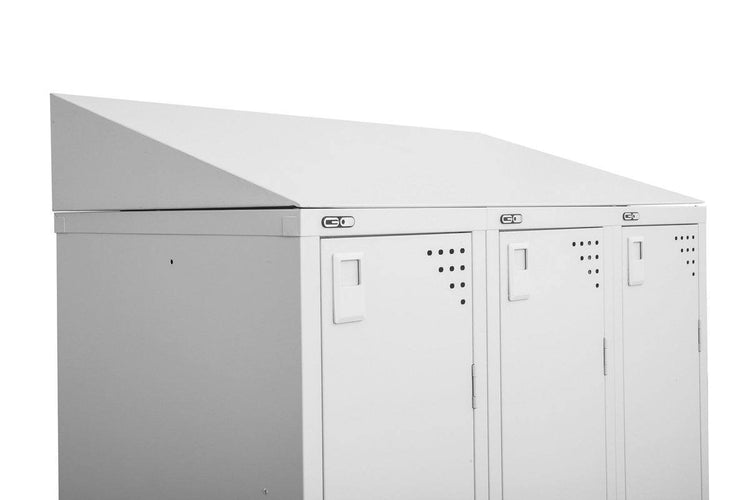 Sonic GO 30 Degree Sloping Top For Bank Of 3 305mm W Sonic Lockers Sonic silver grey