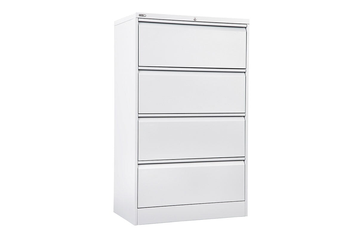 Sonic Heavy Duty 4 Drawer Lateral Filing Cabinet Sonic white 